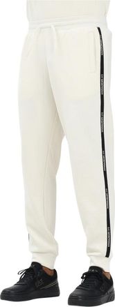Emporio Armani Sportieve Cr&egrave;me Broek Regular Fit - Heren - Sweatpants - Beige - L - Katoen - Broeken