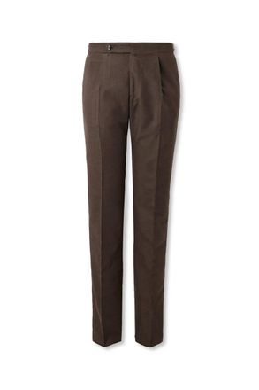 De Petrillo Slim-Fit Tapered Cotton-Moleskin Suit Trousers