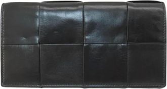 Bottega Veneta Pre-owned Wallets, female, Black, Size: ONE SIZE Pre-owned Leather wallets