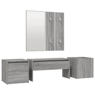 Berkfield Home Hallway Furniture Set Grey Sonoma Engineered Wood