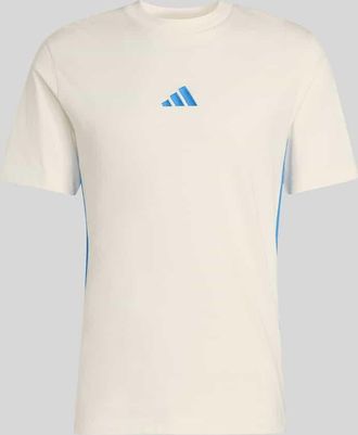 adidas Regular Fit T-Shirt aus reiner Baumwolle in Offwhite, Gr&ouml;&szlig;e XXL