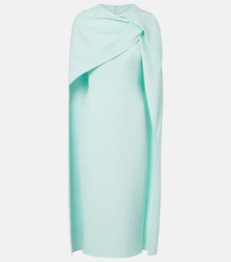 SAFiYAA Oria caped crepe midi dress
