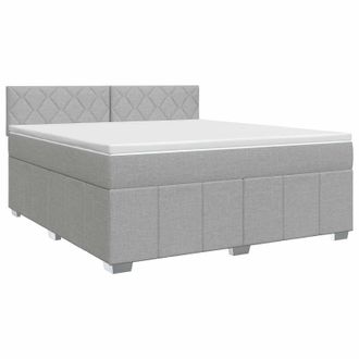 vidaXL Letto Box Spring Con Materasso Grigio Chiaro 140 X 200 Cm Vidaxl
