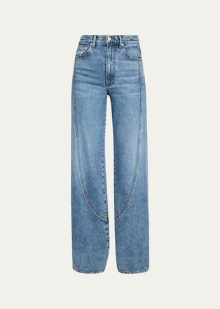 Veronica Beard Taylor Godet Wide-Leg Jeans