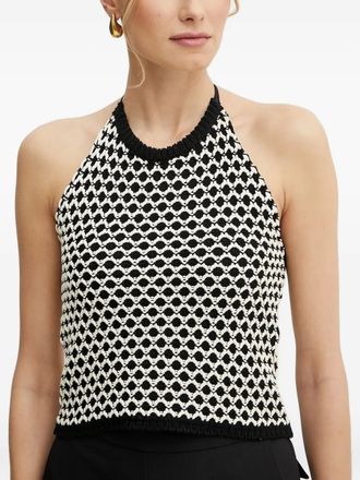 Simona Corsellini braided halterneck top - Black