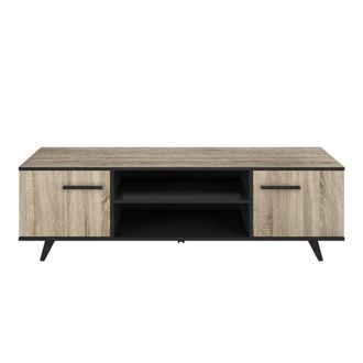 Calicosy Mueble de TV con 2 puertas L151,4 cm - Decoraci&oacute;n de roble y negro