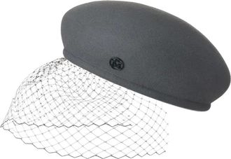 Maison Michel Cappello con placca logo - Grigio