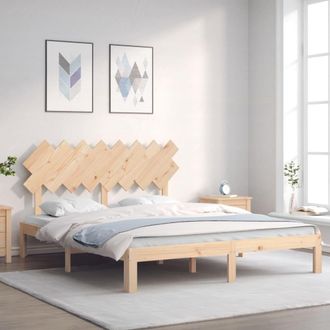 vidaXL Vidaxl - Estructura De Cama Sin Colch&oacute;n Madera Maciza De Pino 160x200 Cm