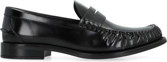 Prada Schoenen, Dames, Zwart, 40 EU, Leer, Loafers van geborsteld leer