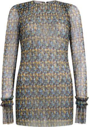 Philosophy di Lorenzo Serafini Transparante top met ruchesmouwen - Dames - Longsleeves - Veelkleurig - 2XS - Polyester - Tops