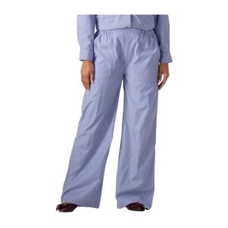 Moliin Elegante Blauwe Gerda Broek - Dames - Wijde Broeken - Veelkleurig - L - Broeken