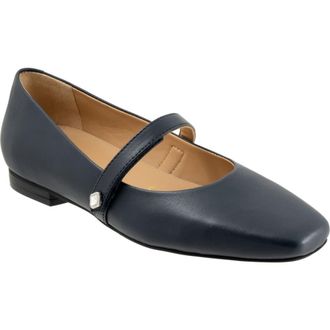 Softwalk Hazel Mary Jane Flat in Navy at Nordstrom, Size 10.5