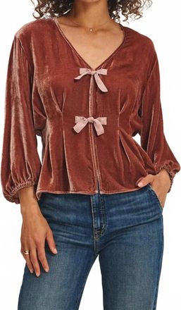 Velvet Elida Top In Rosegold