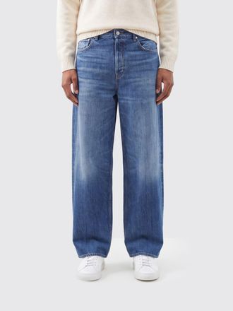 Haikure Jeans wide leg in denim di cotone a vita media con design a cinque tasche