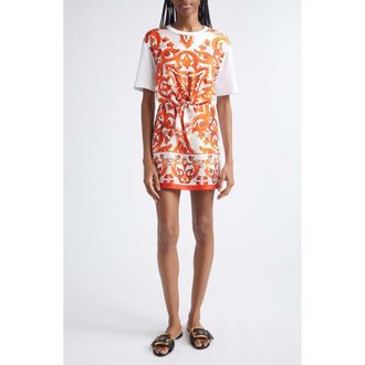 Dolce & Gabbana Majolica Cotton Jersey T-Shirt Dress in S9000 Variante Abbinata at Nordstrom, Size 12 Us