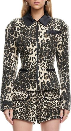 Lioness Soho Leopard Print Jacket at Nordstrom, Size X-Large