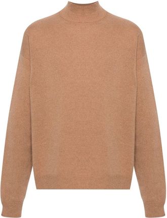 Balenciaga mock-neck ribbed jumper - men - Wool/Cashmere - S - Neutrals