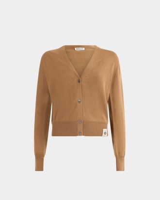 Bally Cardigan in Cotton and Silk in Natural at Nordstrom, Size 40 Eu