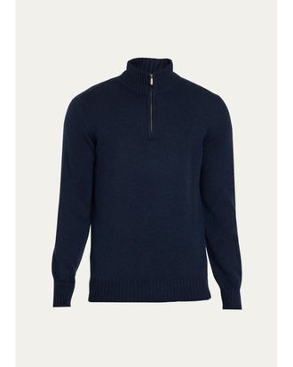 Cesare Attolini Mens Cashmere Half-Zip Sweater
