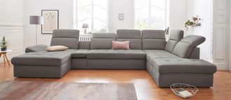 Sit&more Wohnlandschaft »Stardust U-Form« inklusive Kopfteilverstellung, Armlehnenfunktion und Tischelement