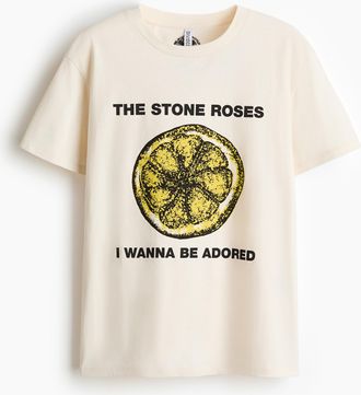 H&M T-Shirt mit Print - White