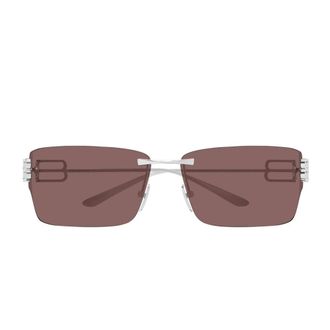 Balenciaga Sunglasses, female, Gray, Size: ONE SIZE Square Rimless Sunglasses