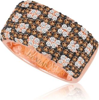 Le Vian Ladies Chocolate Diamonds Rings in 14K Strawberry Gold