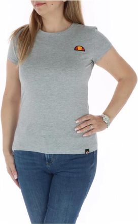 Ellesse Grijs Bedrukt Crew Neck T-Shirt - Dames - T-shirts - Grijs - M - Katoen - Tops