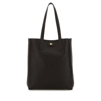 Burberry Dark Brown Leather Bloomsbury Shopping Bag Sandpeat Borse A Mano