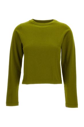 Extreme Cashmere Green Grass N.451 Lisa Short Sleeve Sweater