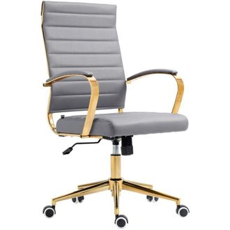 Clp Silla de oficina Havanna en polipiel Gris