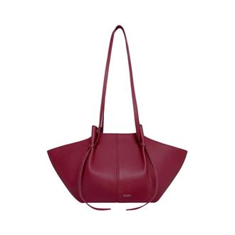 Yuzefi Shoulder Bags, female, Red, Size: ONE SIZE Mochi Pebble Grain Leather Shoulder Bag