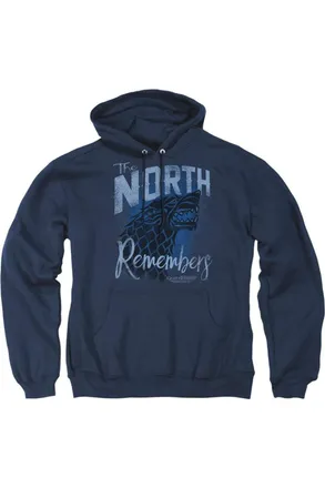 Gildan Game Of Thrones The North Remembers Adult Pull Over Hoodie / Hooded Sweatshirt