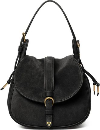 Jerome Dreyfuss Gildas Shoulder Bag - Dames - Schoudertassen - Zwart - ONE Size - Su&egrave;de - Tassen