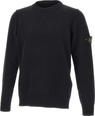 Stone Island Black Crew Neck Sweater