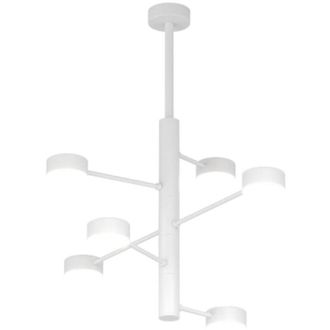 Top-Light Lampadario moderno top light octopus 1227 6 gx53 led orientabile metallo, finitura metallo bianco