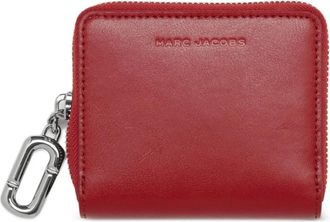 Marc Jacobs Slim Compact Wallet - Dames - Portefeuilles - Rood - ONE Size - Leer - Accessoires