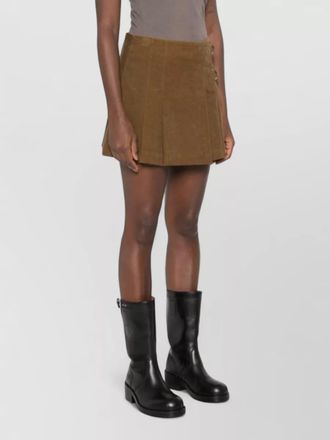 Golden Goose cotton corduroy pleated mini skirt