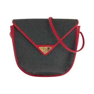 Saint Laurent Pre-owned Cross Body Bags, female, Red, Size: ONE SIZE Pre-owned Leather Canvas Shoulder Bag