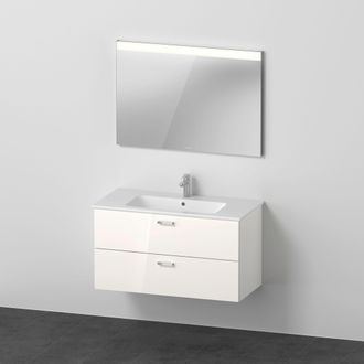 Duravit Duravit - Xbase, Juego De Muebles De Pared, Con Espejo Led, Lavabo