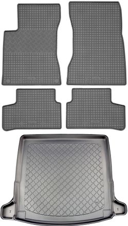 OEM Mercedes Cla X118 Shooting Brake / Kombi (5 Puertas) Desde 09.2019 Set - Alfombrillas De Goma Para Coche + Alfombrilla Para Maletero
