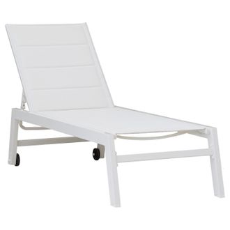 Happy Garden Tumbona Barbados En Textileno Blanco Aluminio Blanco