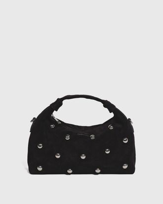 N&uacute;noo Dandy Rivet Suede Zwart Tas