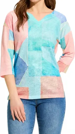 FDJ V Neck Top In Callope