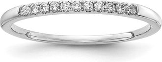 Diamond2Deal 14k Gold Lab Grown Diamond Wedding Band Ring 1/10Ct Clarity- VS Color- G-H