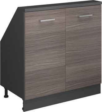 Vicco Armario Para Techo Inclinado Rion, Gris Noble/antracita, Con 2 Puertas, Vicco