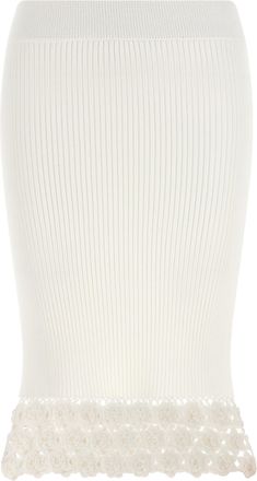 Ganni Ganni Organic Cotton Midi Womens Skirt