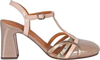 Chie Mihara Schoenen, Dames, Roze, 36 EU, Leer, Lakleren Heels met Ronde Neus