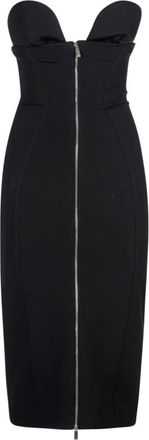 Off-white Strapless Midi Jurk - Dames - Feestkleedjes - Zwart - XS - Kleedjes