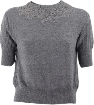 Ermanno Scervino Maglia a maniche corte - - Knitwear - Donna - Grigio - S